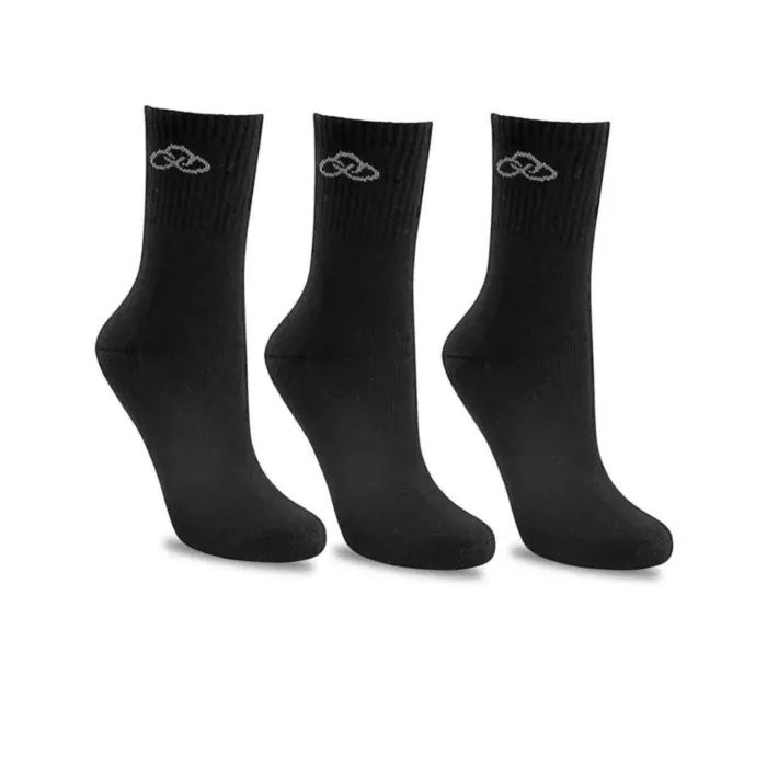 Meias Olympikus Cano Médio 81921 ( 12 Pares X R$ 9,00 ) - PRETO 33/38 1
