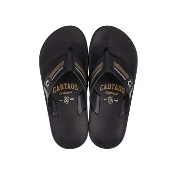 Chinelo Masc. Cartago Siena II 1216337/44 - PRETO/DOURADO L