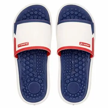 chinelo Slide Pump Rider 12424 -39/44 BCO/AZ/VRM