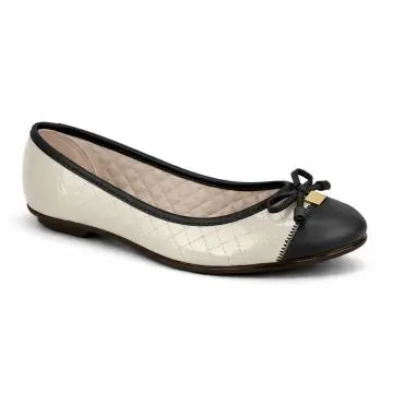Sapatilha Fem. moleca 5027.1407- BRANCO OFF/ PRETO 34/39