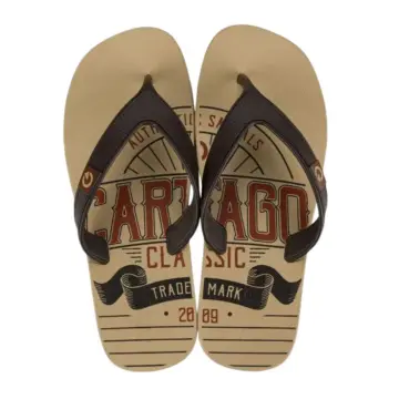  Chinelo Masc. Cartago Dakar 10738 - BEGE/MARROM 37/44