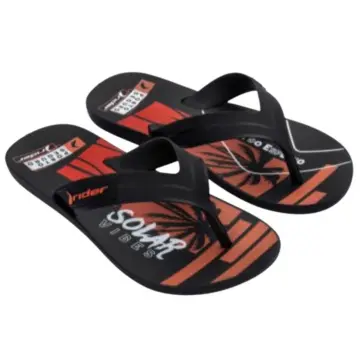 Chinelo Masc. Rider Strike 11809 - PRETO/PRETO/LARANJA 37/44