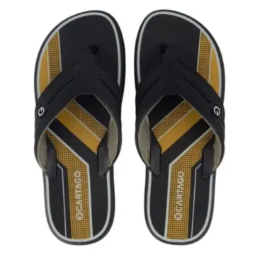Chinelo Masc. Cartago Palermo III 12606 - PTO/PTO/AMARELO 37/44