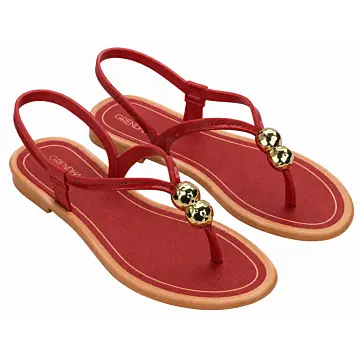 Sandalia Fem. Grendha Perolas 19315 ( 12 X R$17,90 ) - VERMELHO 33/40 1