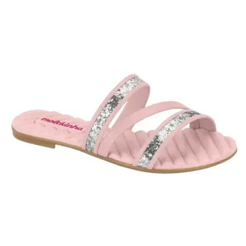 Sandalia infantil molekinha 2353.105 ( 12 Pares X R$ 19,90 )- ROSA/PRATA 1