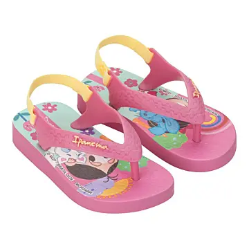 Chin. Inf. Ipanema Turma da Mônica 26791 ( 12 Pares X R$15,10 ) - Rosa/Verde/Rosa 2