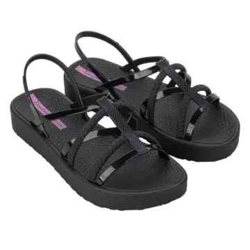 Tamanco Fem. Ipanema Flatform 27238 - PRETO/PRETO/LILAS 34/39