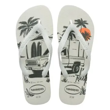 Chinelo Masc. Havaianas Aloha 4111355 - BRANCO/VERDE/OLIVA 37/44