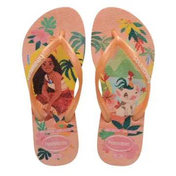 Chinelo Fem. Havaianas Kids Slim Princess 4123328 - LARANJA/SERIGUELA 27/36