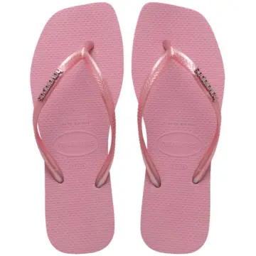 Chinelo Fem. Havaianas SL Square Logo Metalic 4148257 ( 12 X R$34,50 ) - RS CHIFFON 33/40 1