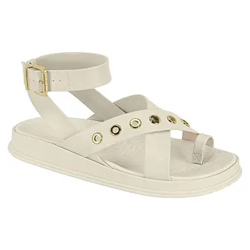 Sandália Femina moleca 5556.104 ( 12 Pares X R$ 59,90 ) 34/39-BCO/OFF 1