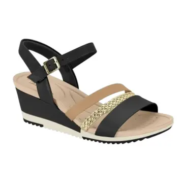 Sandalia Fem. Anabela Modare  7123.147 34/39-PRETO