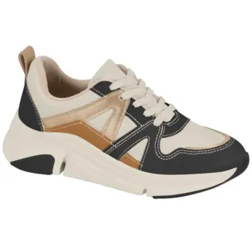 Tenis Fem. Modare 7401.102 ( 12 X R$114,90 ) - BRANCO OFF/ PRETO  34/39 1