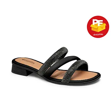 Tamanco Fem. Mississipi J0982 ( 12 Pares X RS 53,90 )34/39-PRETO 1