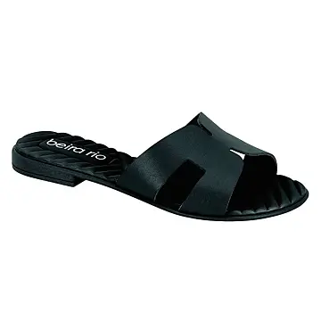 Tamanco Beira Rio Feminino Rasteira  8519.110 ( 12 Pares X R$29,90) 34/39- PRETO 1